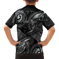 Personalised Polynesia Zodiac Cancer Kid Hawaiian Shirt Galaxy Polynesian Pattern Chest Tattoo Style LT14 - Polynesian Pride