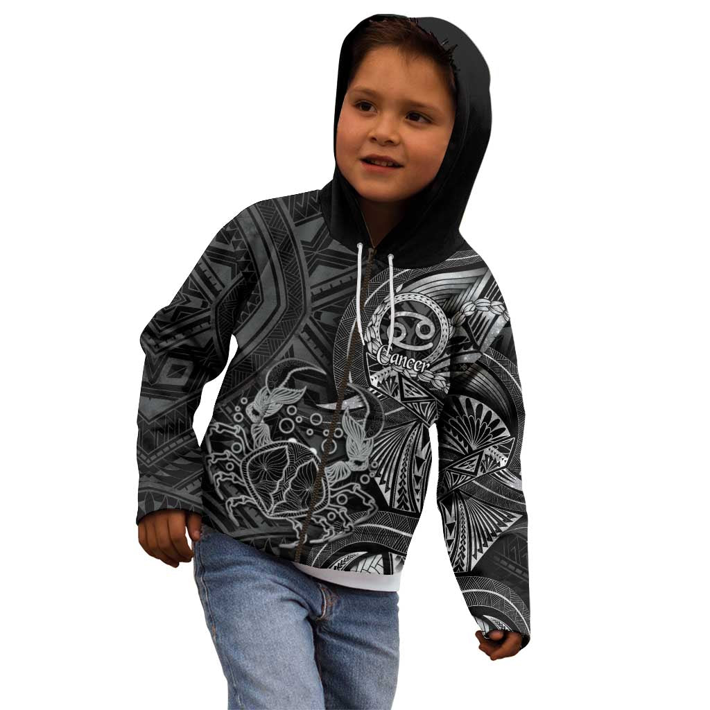 Personalised Polynesia Zodiac Cancer Kid Hoodie Galaxy Polynesian Pattern Chest Tattoo Style