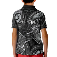 Personalised Polynesia Zodiac Cancer Kid Polo Shirt Galaxy Polynesian Pattern Chest Tattoo Style LT14 - Polynesian Pride