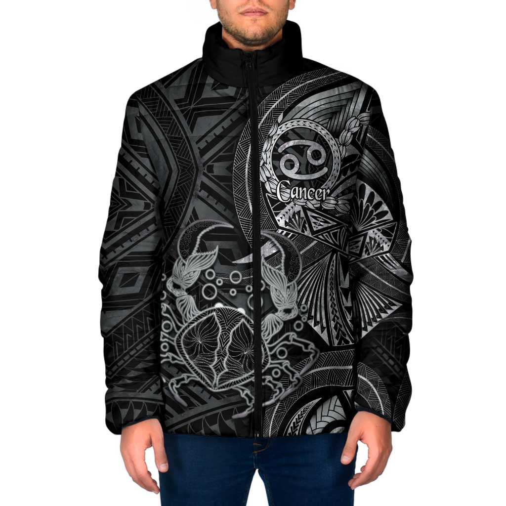 Personalised Polynesia Zodiac Cancer Padded Jacket Galaxy Polynesian Pattern Chest Tattoo Style
