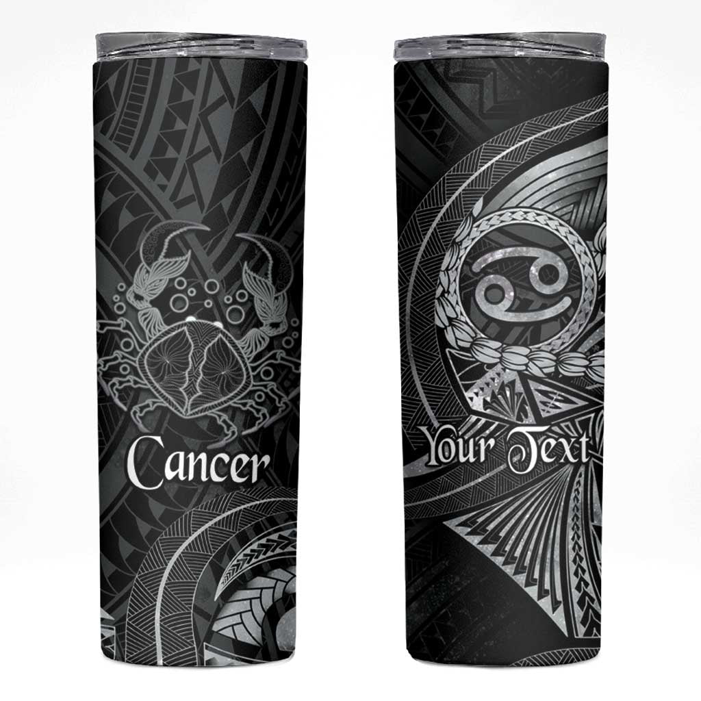 Personalised Polynesia Zodiac Cancer Skinny Tumbler Galaxy Polynesian Pattern Chest Tattoo Style