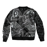 Personalised Polynesia Zodiac Cancer Sleeve Zip Bomber Jacket Galaxy Polynesian Pattern Chest Tattoo Style