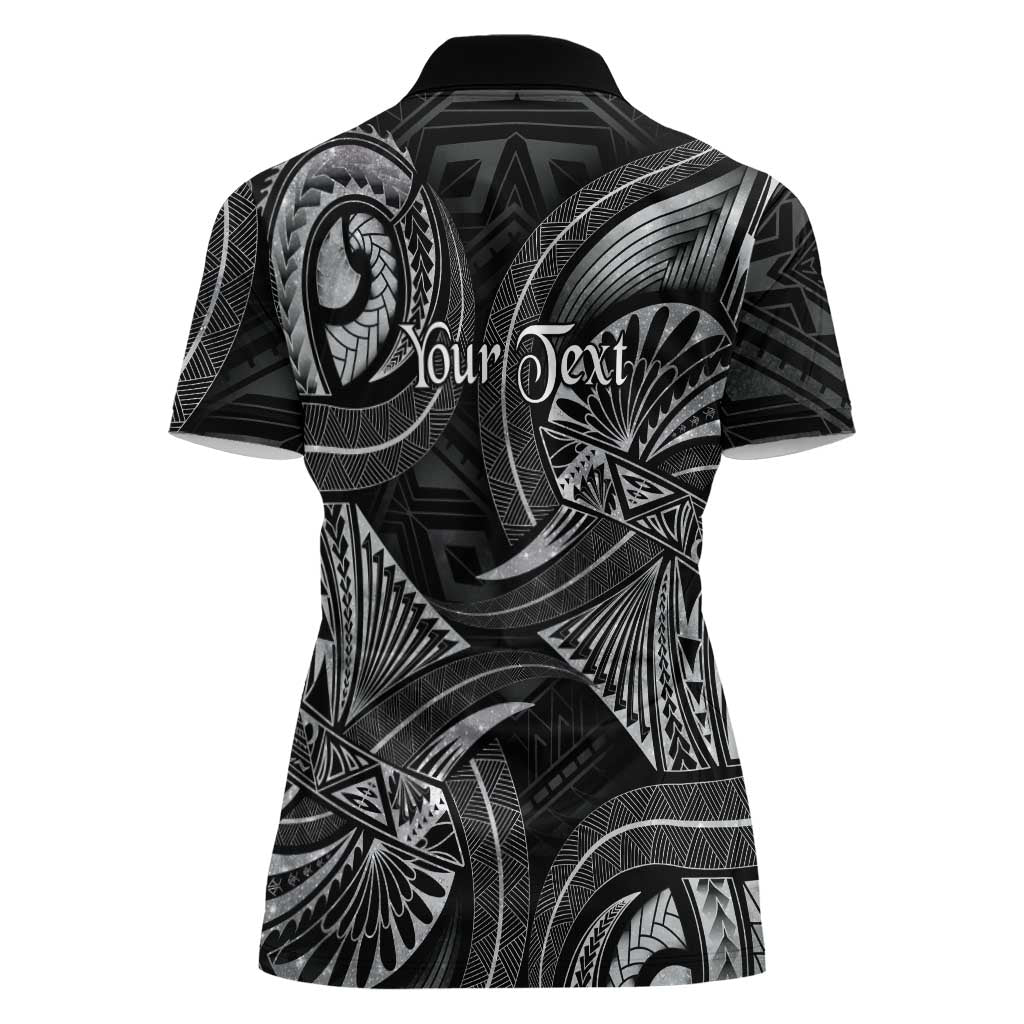 Personalised Polynesia Zodiac Cancer Women Polo Shirt Galaxy Polynesian Pattern Chest Tattoo Style LT14 - Polynesian Pride