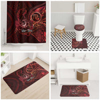 Personalised Polynesia Zodiac Scorpio Bathroom Set Galaxy Polynesian Pattern Chest Tattoo Style LT14 - Polynesian Pride
