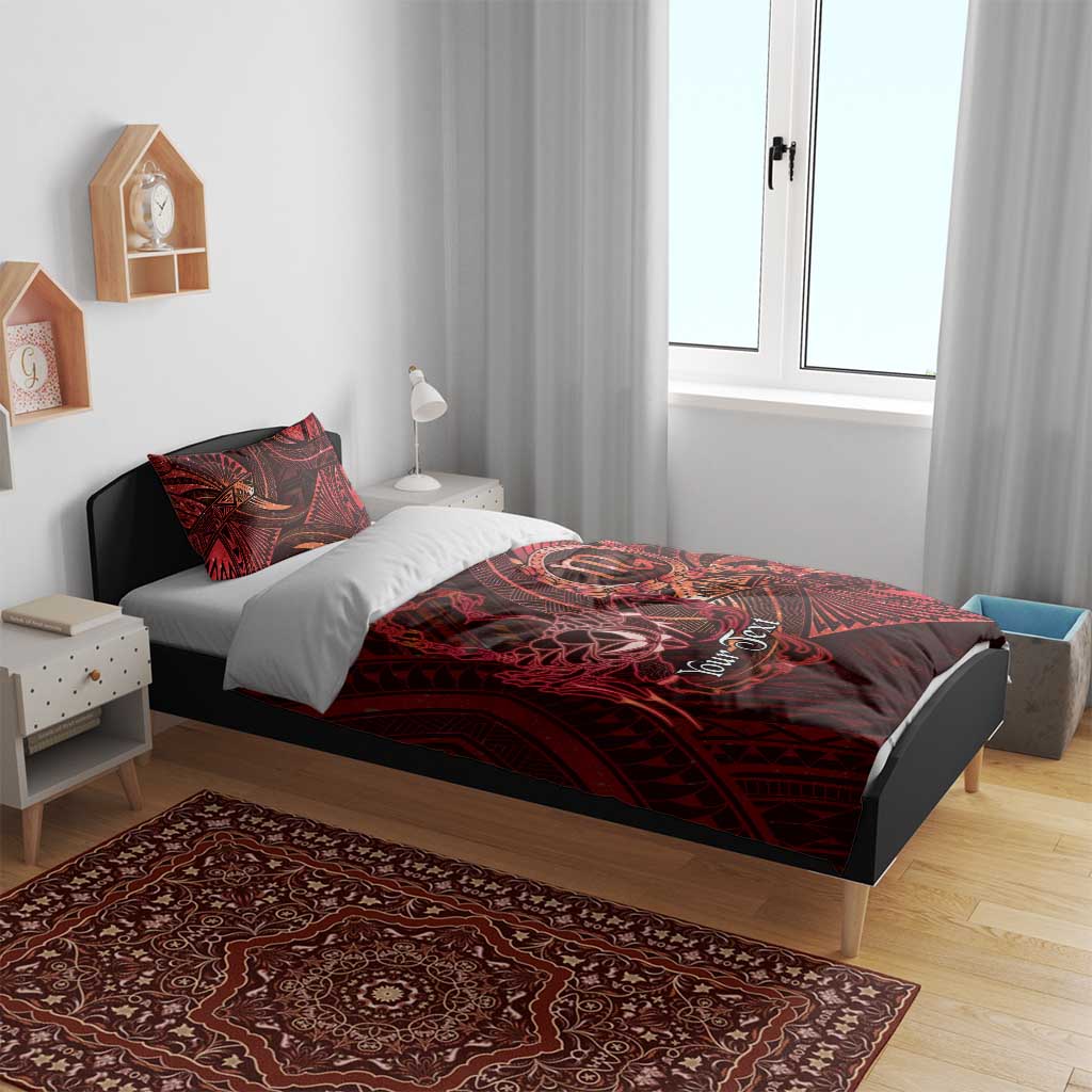 Personalised Polynesia Zodiac Scorpio Bedding Set Galaxy Polynesian Pattern Chest Tattoo Style