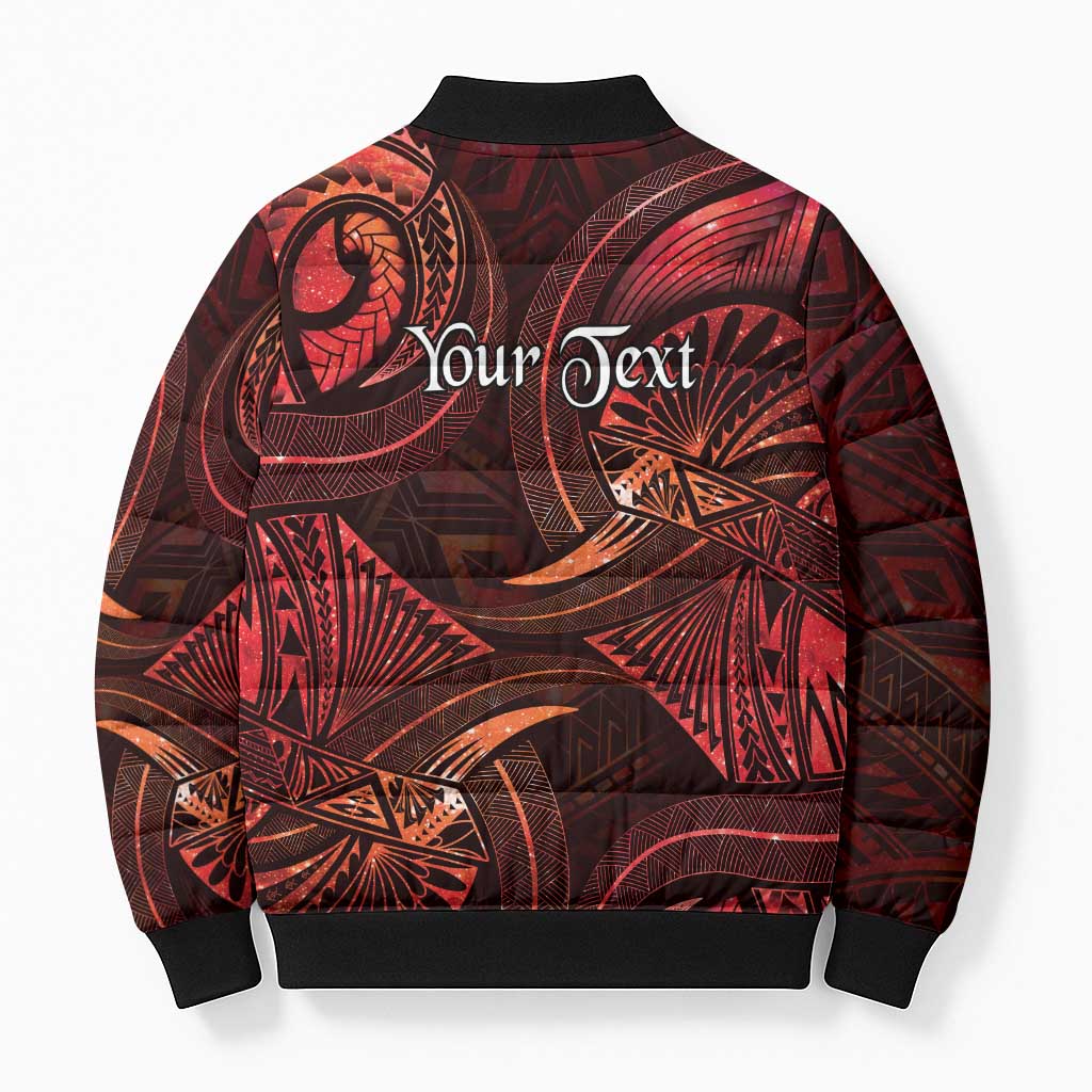 Personalised Polynesia Zodiac Scorpio Bomber Puffer Jacket Galaxy Polynesian Pattern Chest Tattoo Style LT14 - Polynesian Pride