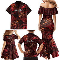 Personalised Polynesia Zodiac Scorpio Family Matching Mermaid Dress and Hawaiian Shirt Galaxy Polynesian Pattern Chest Tattoo Style LT14 - Polynesian Pride
