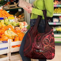 Personalised Polynesia Zodiac Scorpio Grocery Bag Galaxy Polynesian Pattern Chest Tattoo Style