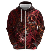 Personalised Polynesia Zodiac Scorpio Hoodie Galaxy Polynesian Pattern Chest Tattoo Style LT14 - Polynesian Pride