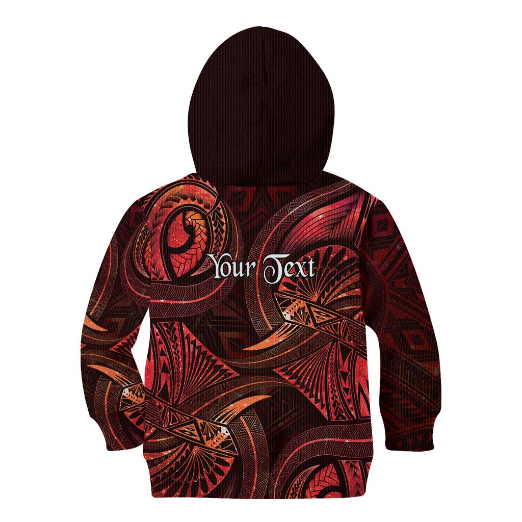 Personalised Polynesia Zodiac Scorpio Kid Hoodie Galaxy Polynesian Pattern Chest Tattoo Style LT14 - Polynesian Pride