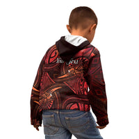 Personalised Polynesia Zodiac Scorpio Kid Hoodie Galaxy Polynesian Pattern Chest Tattoo Style LT14 - Polynesian Pride