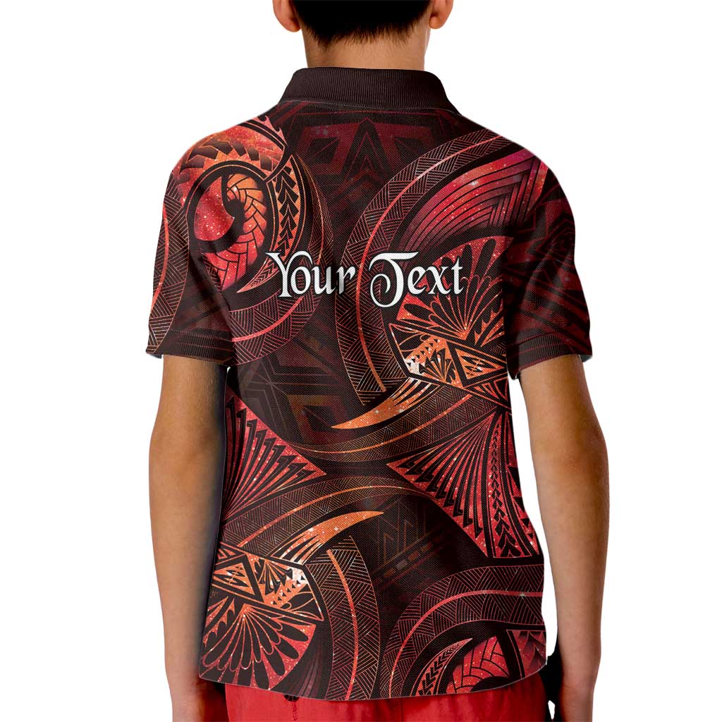 Personalised Polynesia Zodiac Scorpio Kid Polo Shirt Galaxy Polynesian Pattern Chest Tattoo Style