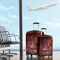 Personalised Polynesia Zodiac Scorpio Luggage Cover Galaxy Polynesian Pattern Chest Tattoo Style LT14 - Polynesian Pride