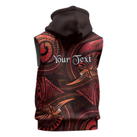 Personalised Polynesia Zodiac Scorpio Sleeveless Zip Hoodie Galaxy Polynesian Pattern Chest Tattoo Style LT14 - Polynesian Pride