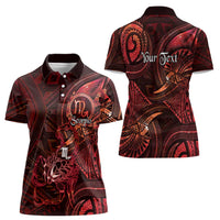 Personalised Polynesia Zodiac Scorpio Women Polo Shirt Galaxy Polynesian Pattern Chest Tattoo Style LT14 - Polynesian Pride