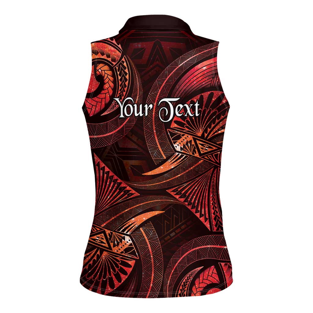 Personalised Polynesia Zodiac Scorpio Women Sleeveless Polo Shirt Galaxy Polynesian Pattern Chest Tattoo Style LT14 - Polynesian Pride