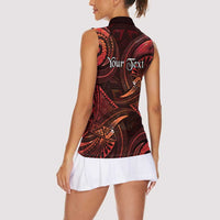 Personalised Polynesia Zodiac Scorpio Women Sleeveless Polo Shirt Galaxy Polynesian Pattern Chest Tattoo Style LT14 - Polynesian Pride
