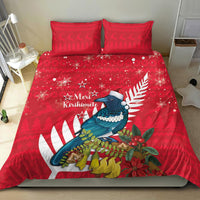 New Zealand Christmas In July Bedding Set Tui Bird With Kowhai Meri Kirihimete