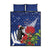 New Zealand Christmas In July Quilt Bed Set Fiordland Penguin With Pohutukawa Flower