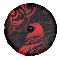 New Zealand Tui Bird Spare Tire Cover Aotearoa Maori Pattern - Red LT14 - Polynesian Pride