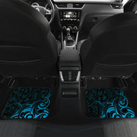 New Zealand Tui Bird Car Mats Aotearoa Maori Pattern - Blue