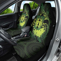 Kia Orana Kuki Airani Car Seat Cover Cook Islands Tangaroa God Tatau Green