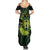 Kia Orana Kuki Airani Summer Maxi Dress Cook Islands Tangaroa God Tatau Green