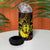 Kia Orana Kuki Airani 4 in 1 Can Cooler Tumbler Cook Islands Tangaroa God Tatau Gold