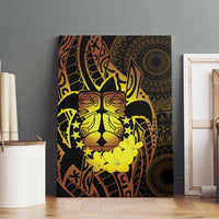 Kia Orana Kuki Airani Canvas Wall Art Cook Islands Tangaroa God Tatau Gold