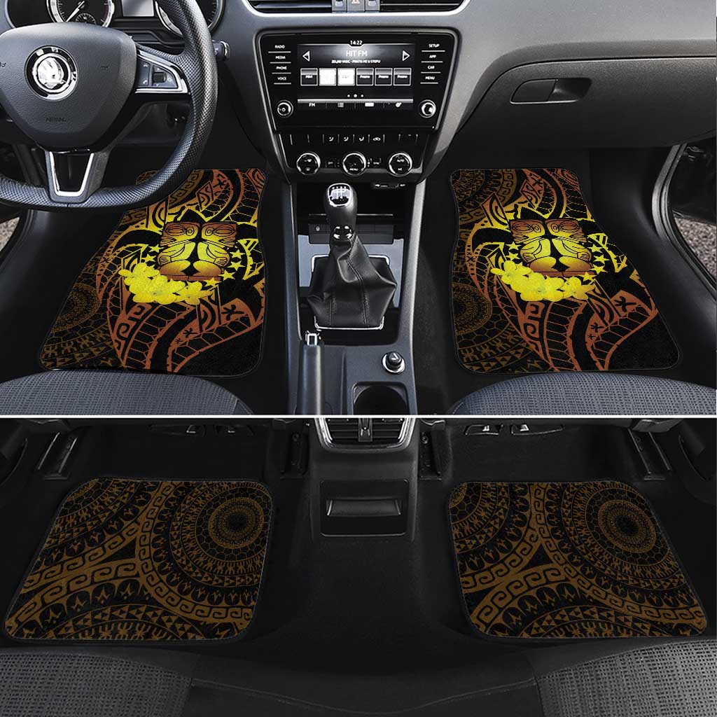 Kia Orana Kuki Airani Car Mats Cook Islands Tangaroa God Tatau Gold