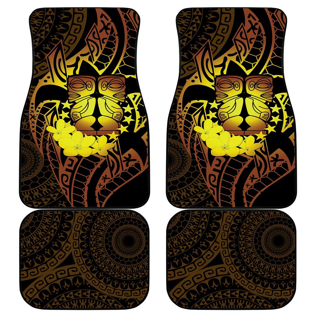 Kia Orana Kuki Airani Car Mats Cook Islands Tangaroa God Tatau Gold