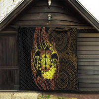 Kia Orana Kuki Airani Quilt Cook Islands Tangaroa God Tatau Gold