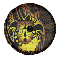 Kia Orana Kuki Airani Spare Tire Cover Cook Islands Tangaroa God Tatau Gold