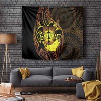 Kia Orana Kuki Airani Tapestry Cook Islands Tangaroa God Tatau Gold