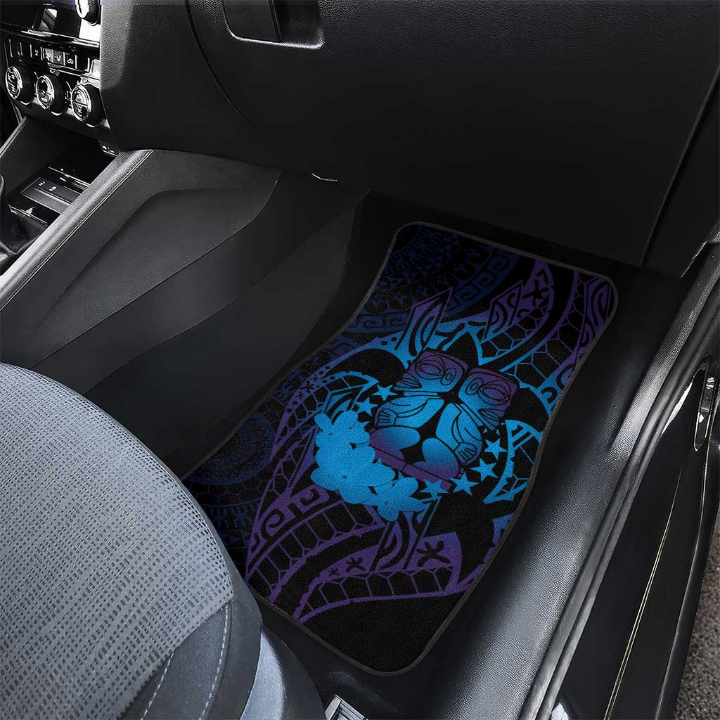 Kia Orana Kuki Airani Car Mats Cook Islands Tangaroa God Tatau Purple