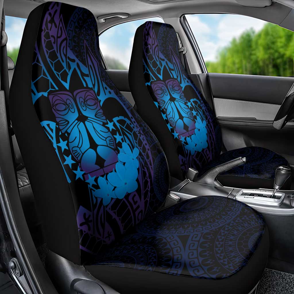 Kia Orana Kuki Airani Car Seat Cover Cook Islands Tangaroa God Tatau Purple