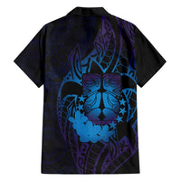 Kia Orana Kuki Airani Family Matching Long Sleeve Bodycon Dress and Hawaiian Shirt Cook Islands Tangaroa God Tatau Purple