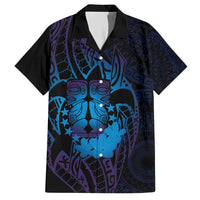 Kia Orana Kuki Airani Family Matching Short Sleeve Bodycon Dress and Hawaiian Shirt Cook Islands Tangaroa God Tatau Purple