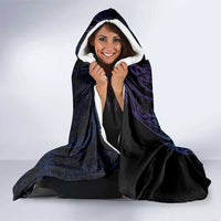 Kia Orana Kuki Airani Hooded Blanket Cook Islands Tangaroa God Tatau Purple LT14 - Polynesian Pride
