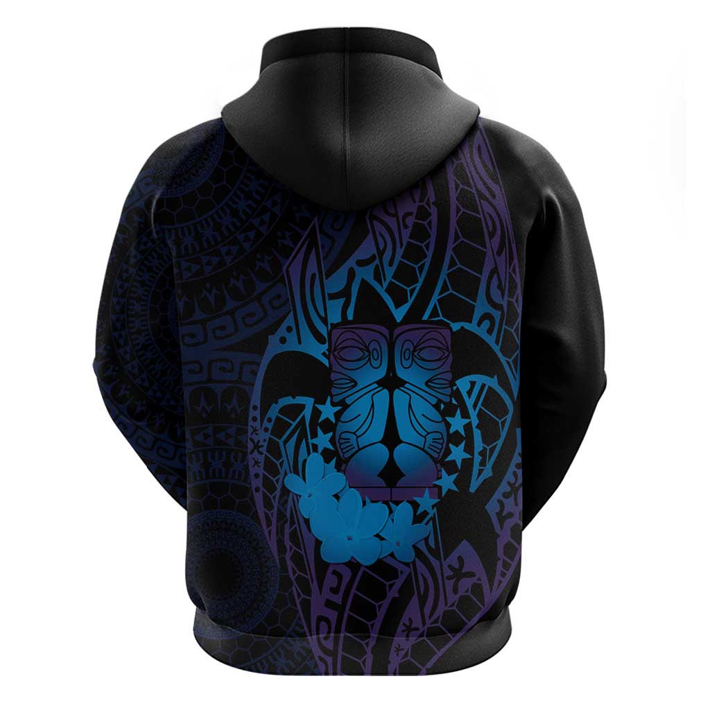 Kia Orana Kuki Airani Hoodie Cook Islands Tangaroa God Tatau Purple