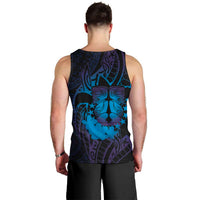 Kia Orana Kuki Airani Men Tank Top Cook Islands Tangaroa God Tatau Purple
