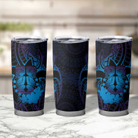 Kia Orana Kuki Airani Tumbler Cup Cook Islands Tangaroa God Tatau Purple