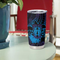 Kia Orana Kuki Airani Tumbler Cup Cook Islands Tangaroa God Tatau Purple