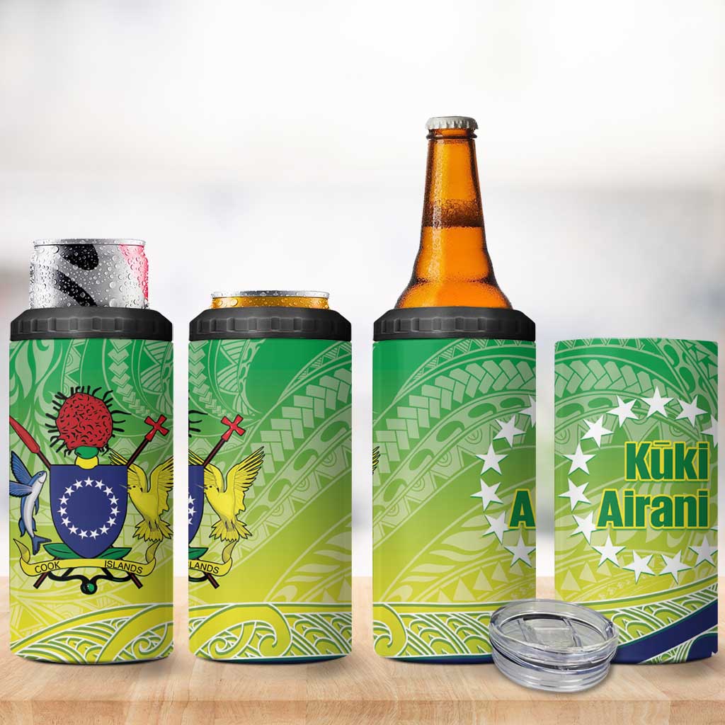 Te Maeva Nui Cook Islands 4 in 1 Can Cooler Tumbler 60th Independence Anniversary Proud