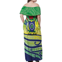 Te Maeva Nui Cook Islands Family Matching Off Shoulder Maxi Dress and Hawaiian Shirt 60th Independence Anniversary Proud