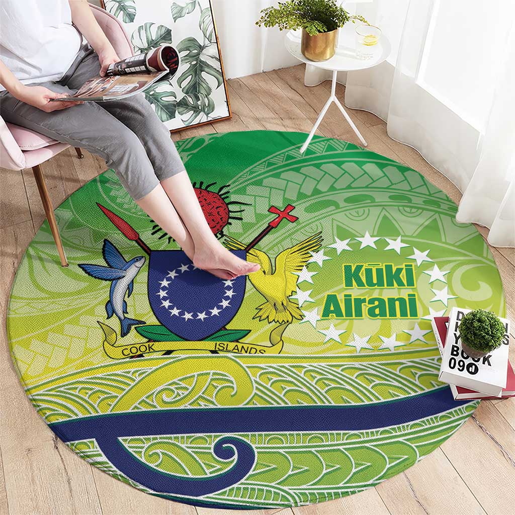 Te Maeva Nui Cook Islands Round Carpet 60th Independence Anniversary Proud