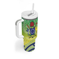 Te Maeva Nui Cook Islands Tumbler With Handle 60th Independence Anniversary Proud