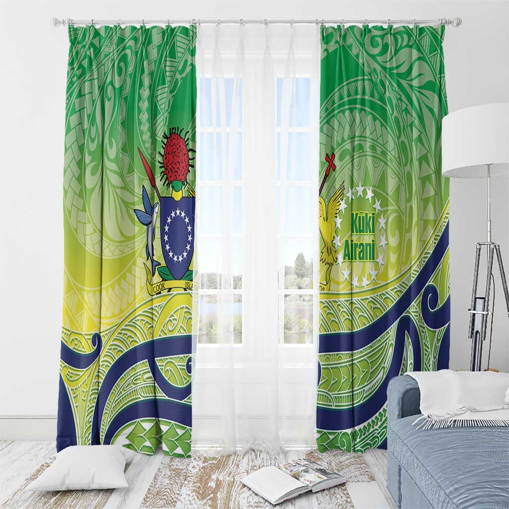 Te Maeva Nui Cook Islands Window Curtain 60th Independence Anniversary Proud