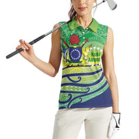 Te Maeva Nui Cook Islands Women Sleeveless Polo Shirt 60th Independence Anniversary Proud