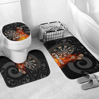 Personalised Aotearoa Darts Bathroom Set Maori Koru Flaming Dartboard - Polynesian Pride